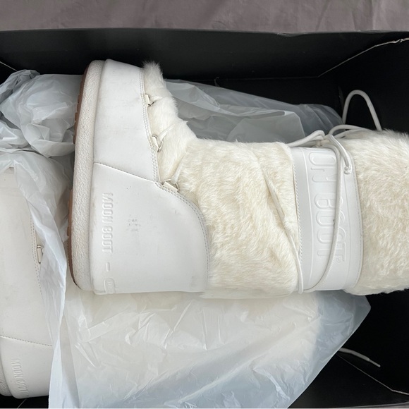 Moon Boots Icon Faux-Fur Snow boots White size 7/8.5 - Picture 9 of 12
